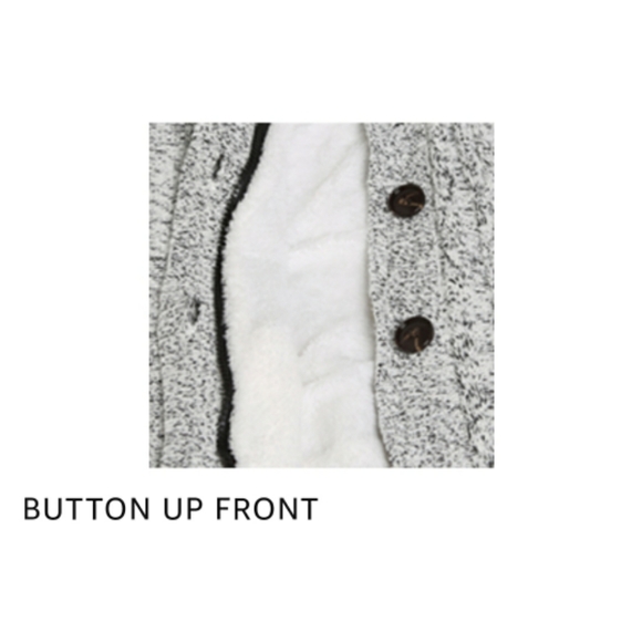 🆕️Hooded Knit Cardigans Button Cable Sweater Coat - Picture 9 of 11